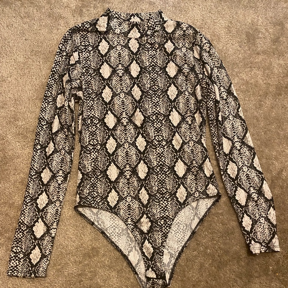 Snake print bodysuit